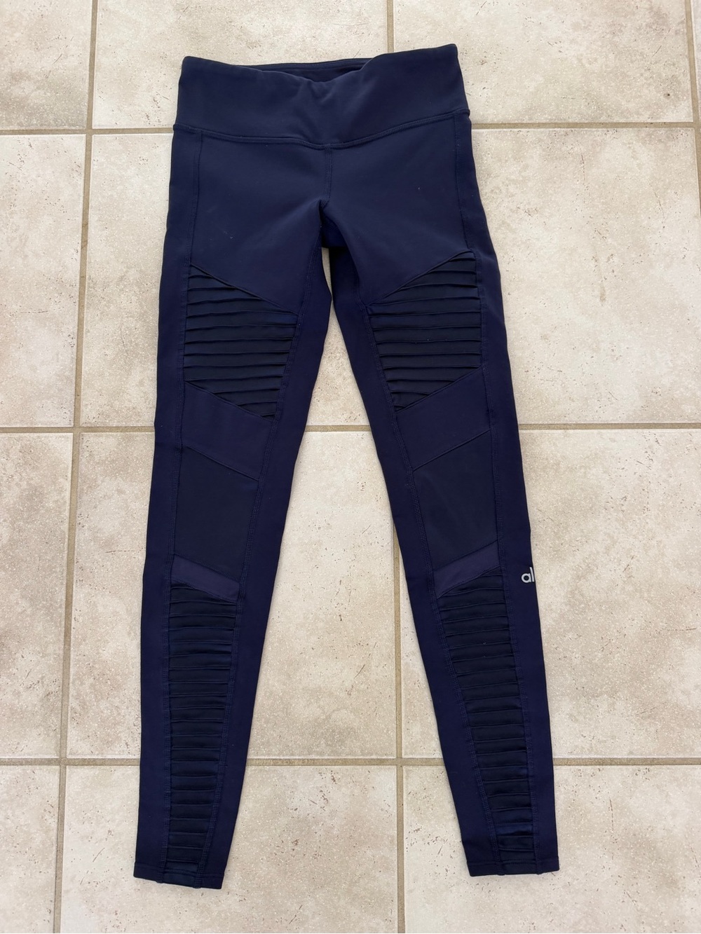 ALO Yoga Navy Sculpt Ribbed Leggings